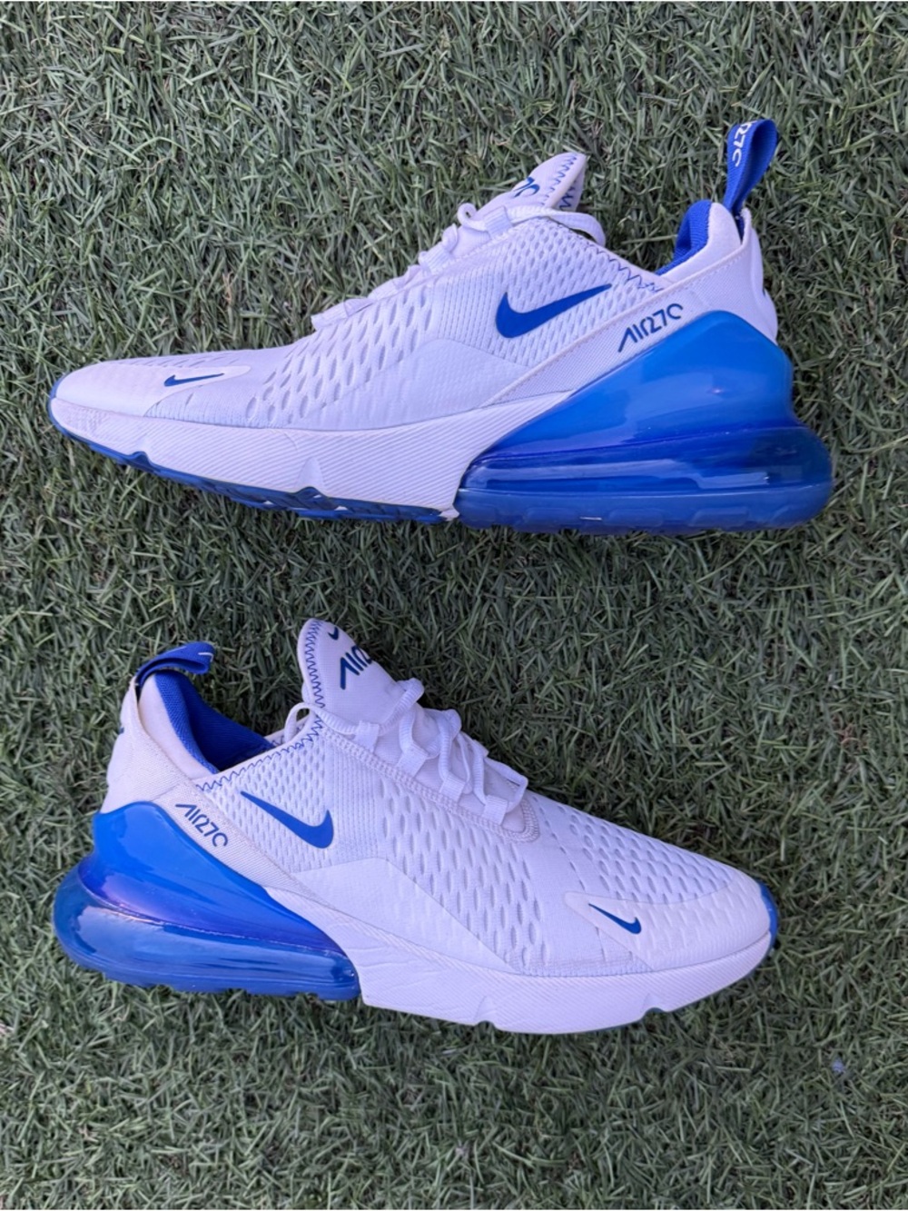 Nike AIR MAX 270 White / Racer Blue Sz(9.5) - Picture 3 of 3